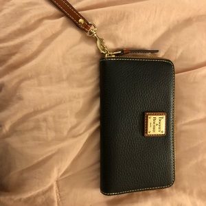 Dooney and Burke Red Interior Wristlet